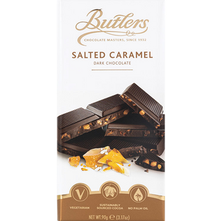 Butlers 58% Dark Salted Caramel Signature Bar Chocolate Candy