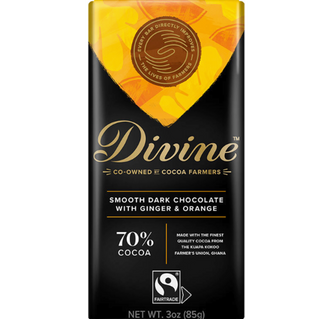 Divine 70% Dark Chocolate with Ginger & Orange Chocolate Candy