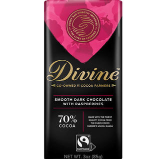 Divine 70% Dark Chocolate with Raspberries Chocolate Candy