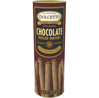 Dolcetto Chocolate Cream Rolled Wafers Tin Chocolate Candy