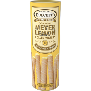 Dolcetto Meyer Lemon Rolled Wafers Tin Chocolate Candy