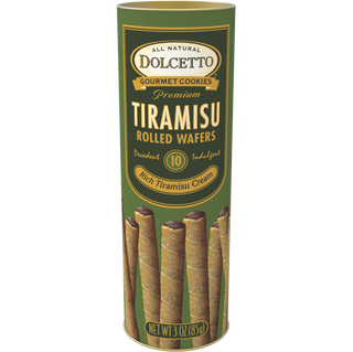 Dolcetto Tiramisu Rolled Wafers Tin Chocolate Candy