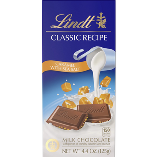 Lindt Classic Receipe Milk Chocolate With Carmel & Sea Salt Chocolate