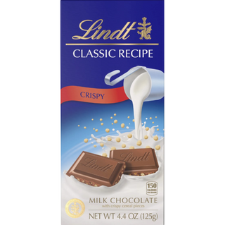 Lindt Classic Receipe Milk Chocolate With Crispy Cereal Chocolate