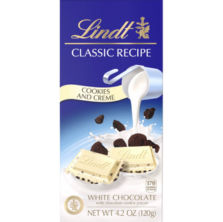 Lindt Classic Receipe White Chocolate With Cookies & Cream Chocolate