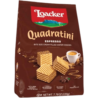 Loacker Quadratini Espresso Wafer Cube Bags Chocolate Candy