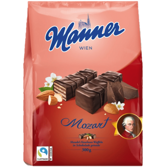 Manner Mozart Almond Hazelnut Wafers Cookies