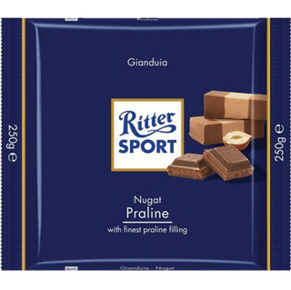 Ritter Sport Milk Chocolate With Nougat Praline Filling Chocolate