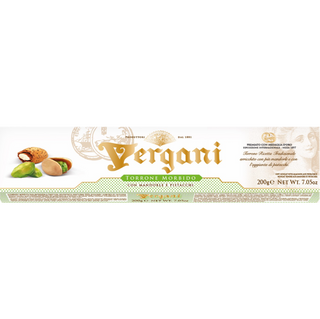Vergani Soft Nougat Bar with Almonds & Pistachios Chocolate Candy